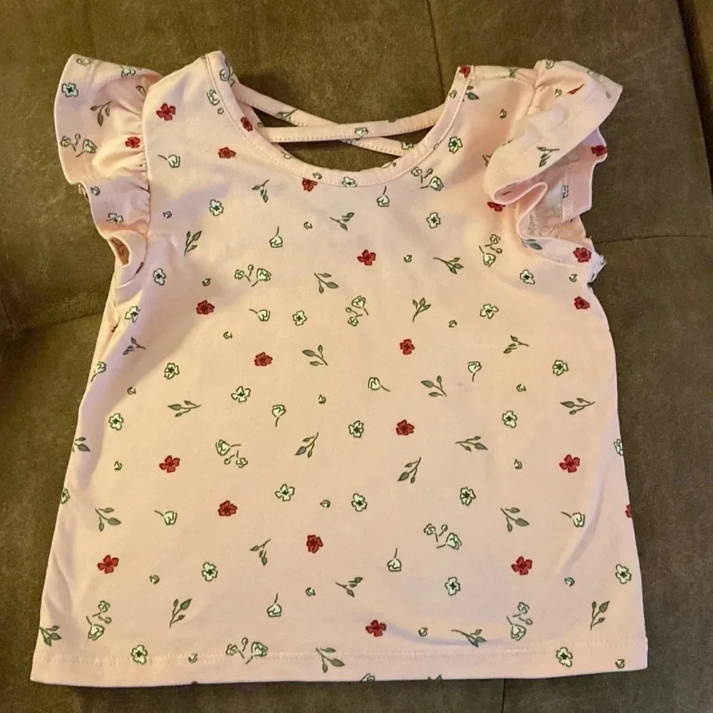 Maddie & Michelle pink floral top size 4t